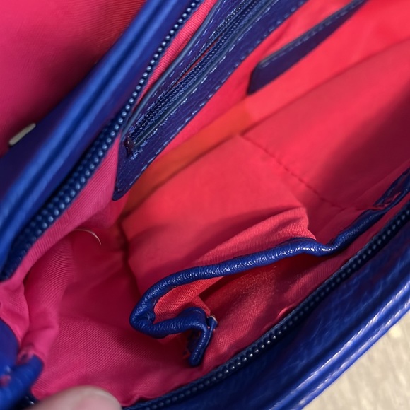 Steve Madden cross body bag blue and white fringe cross body purse. Used - Picture 5 of 8